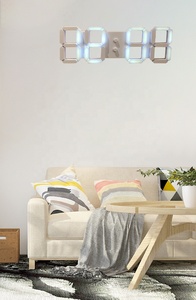 Minimalist Style Large White APP Control Led Alarm Digital Clock With <strong>Light</strong> <strong>Sensor</strong> <strong>Function</strong> - Product Image 3