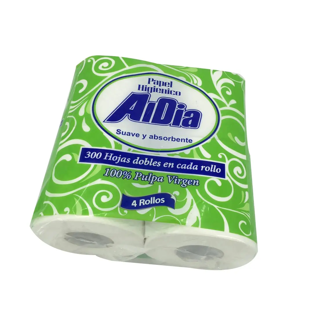 Embossed 4rolls Toilet Tissue Paper Pack for Home Use