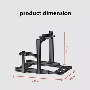โครงอะลูมิเนียม 4080 4040 สำหรับประกอบเอง ชุดอุปกรณ์เล่นเกม Sim Rig ขนาดเล็ก พร้อมพวงมาลัยสำหรับจำลองการขับรถ รองรับพวงมาลัย Fanatec และ Speed Magic - Product Image 5