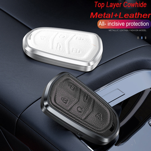 Uzaktan alüminyum deri araba anahtar kapağı kılıfı kabuk için Cadillac ATS ATS xtxt4 Cadillac XT6 CTS DTS ESV STS ELR koruyucu anahtarlık - Product Image 6