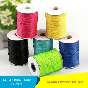 <span class=keywords><strong>1mm</strong></span> halat Diy el yapımı mumlu örgülü Linhasita makrome takı dekoratif balmumu Polyester kordon için