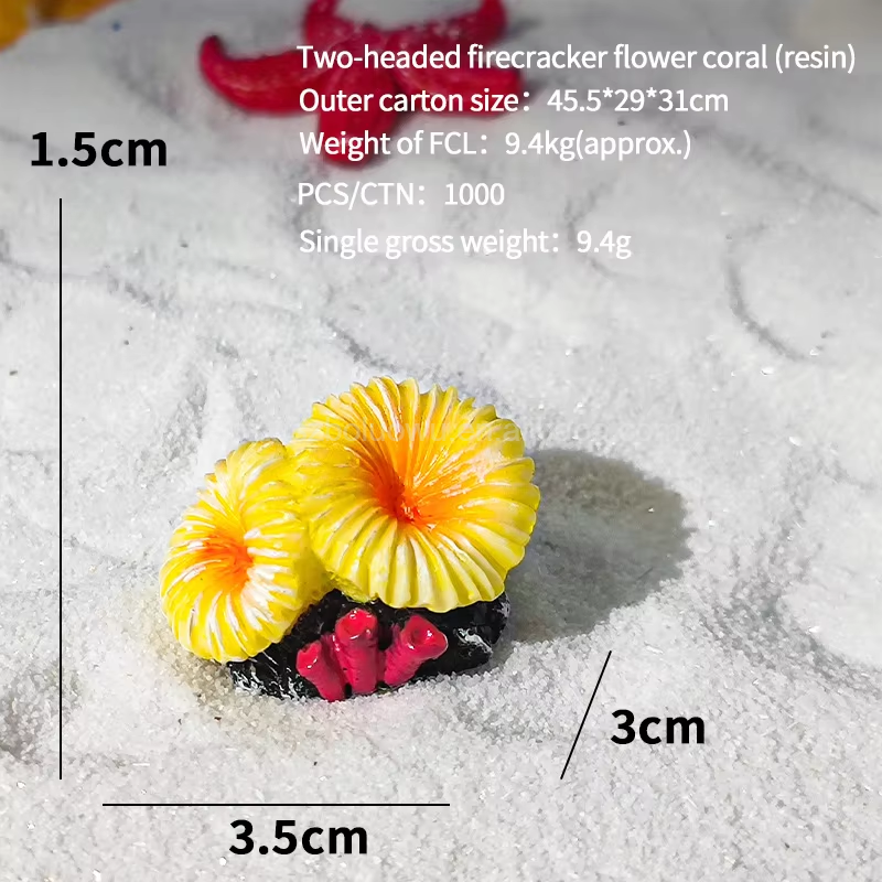 Two-headed orange firecracker flower coral