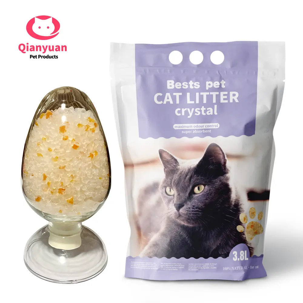 Campione gratuito forniture per animali domestici migliori prodotti in silicone di cristallo di silice per gatti alla rinfusa per commercio all'ingrosso di rifiuti di sabbia per gatti