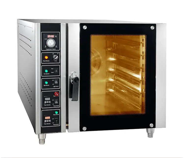 Nuevo Horno de convección eléctrico Industrial 6 bandejas horno de aire caliente de acero inoxidable automático precio de fábrica de panadería certificación CE