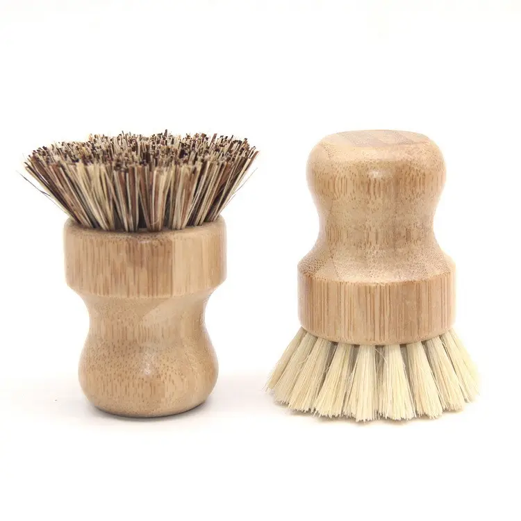 eco-friendly bamboo handle kitchen dish dishwashing pot cleansing cleaning brushes