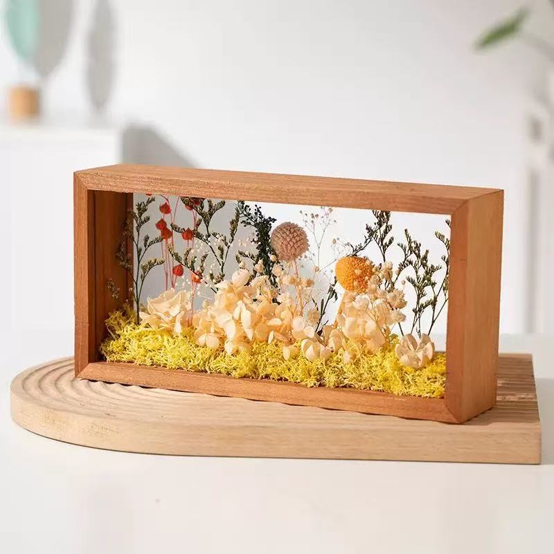Paquet de matériel de fleurs d'automne doré + cadre photo