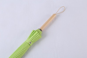 16k Japanese Style Long Wooden Handle <strong>Umbrellas</strong> <strong>Pure</strong> <strong>Color</strong> Rain Straight Rod <strong>Umbrella</strong> Custom Advertising Logo - Product Image 2