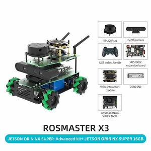 ROSMASTER X3 ROS2 Roboter mit Mecanum-Rad und Laser-Lidar über Python OPEN CV unterstützt Stromversorgung für Raspberry Pi 5