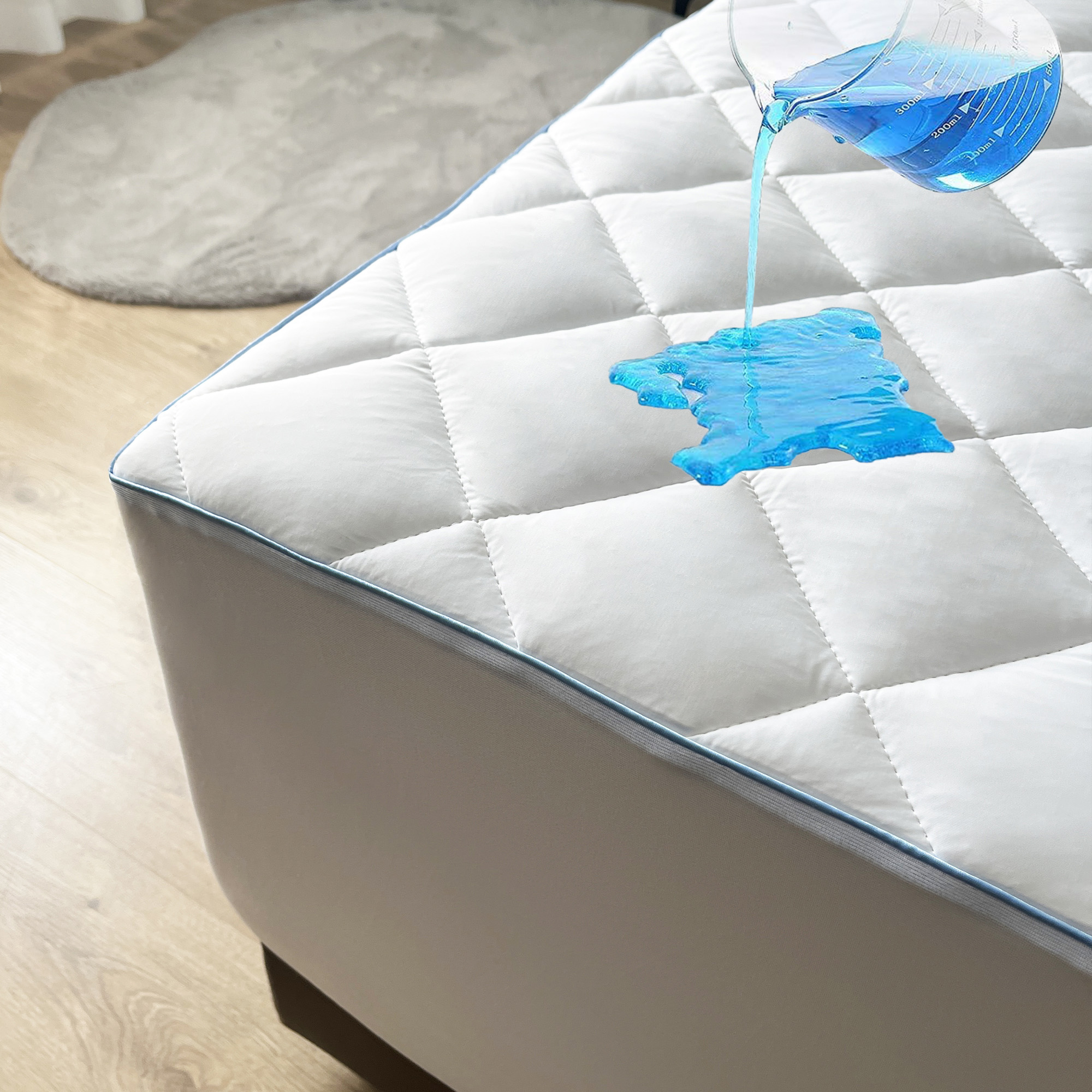 Nylon Spandex Cooling Quitled Mattress Pad