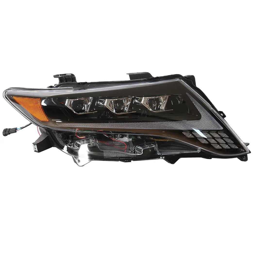 Para 2009-2016 Toyota Venza Cabeça Lâmpada LED Projetor DRL Black Set