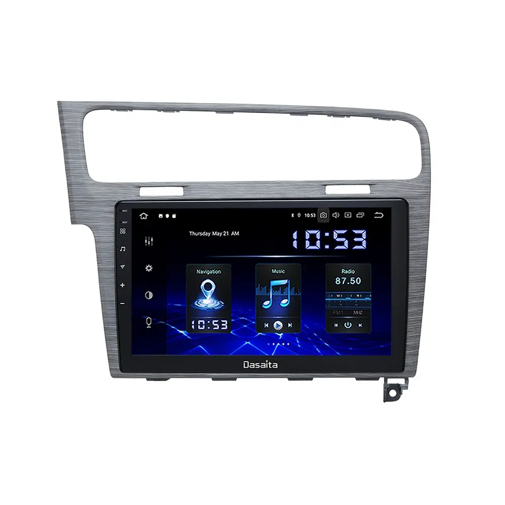 Dasaita-autoradio pour VW Golf 7 10.2 2012 2013 2014-2015, lecteur multimédia, écran tactile IPS, stéréo, Ram 4 go, Rom 64 go, 2016 pouces, pour voiture, 2019