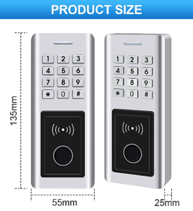 SF15 Smart Home Control de acceso de puerta a prueba de agua Tarjeta de proximidad de huellas dactilares Sistema de control de acceso de entrada de seguridad RFID con Wiegand - Product Image 5
