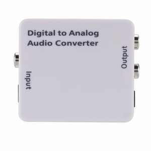 <strong>Digital</strong> <strong>Optical</strong> Coax Coaxial Toslink to Analog RCA L/R Audio Converter Adapter