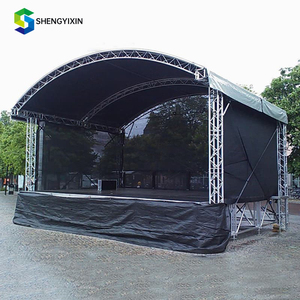 Atap lengkung bentuk melengkung desain kubah bahan paduan aluminium ukuran disesuaikan rangka panggung untuk pencahayaan dan garis pengeras suara <span class=keywords><strong>Array</strong></span> - Product Image 3