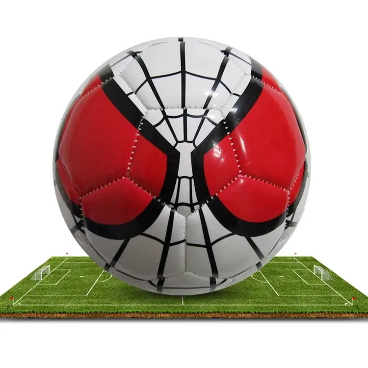 Pallone da calcio in pelle metallica cucita a macchina in PVC economico