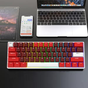 Mathew Công Nghệ Hw61 Không Dây <span class=keywords><strong>Mini</strong></span> Bàn Phím Cơ Khí 60% Bố Trí RGB Cho Bàn Phím Chơi Game 61 Phím - Product Image 4