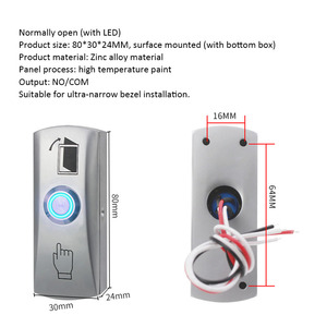Door <strong>Exit</strong> Release <strong>Button</strong> Zinc Alloy Panel GATE <strong>Push</strong> Switch for Door Access Control System to <strong>Open</strong> Door Metal <strong>Button</strong> - Product Image 3