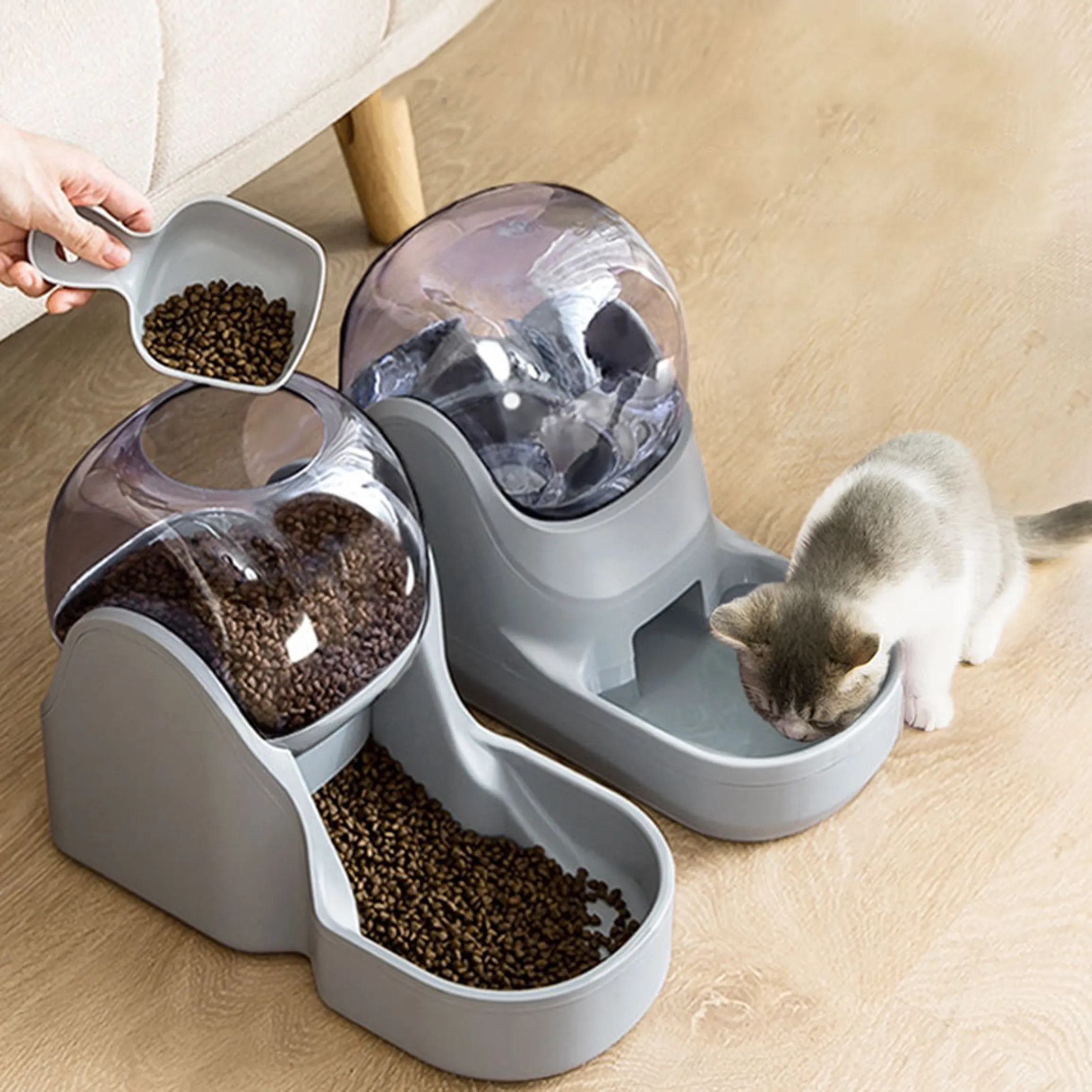 Automatic Pet Feeder Water Cat Accessories Food Bowl Drinker for Water Automatic Dispenser Bowl cat Water Fountain For cat