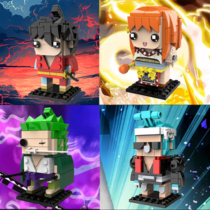 2025 Figura Anime Brick Head Mini Juguete Educativo Construcción MOC Bloques Anime Regalo para Niños - Product Image 3