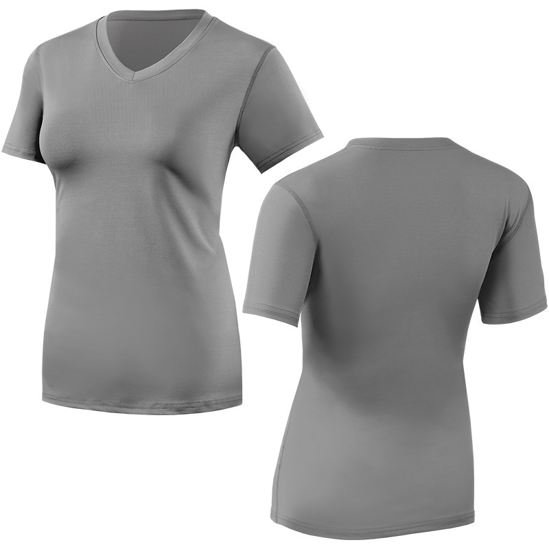 T-shirts de yoga et de course gris