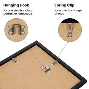 Resim çerçevesi 5 Set, ekran resimleri Mat ile 8x10 veya Mat olmadan 11x14, duvar galeri fotoğraf çerçeveleri, siyah - Product Image 6
