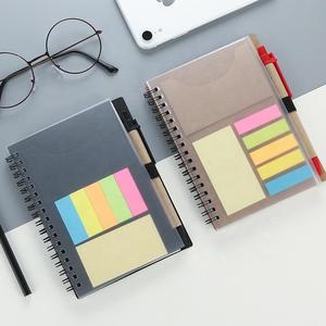 Hot Selling Sticky <strong>Notepad</strong> Creative <strong>Memo</strong> Pads Combination Kraft Cover <strong>Notebook</strong> Coil Binding with Pen - Product Image 1