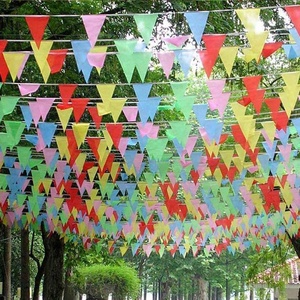Barato pequeño MOQ personalizado de decoración Banner bandera fiesta banderín - Product Image 2