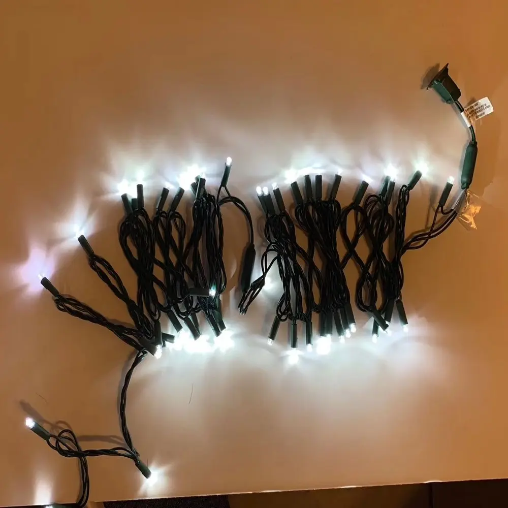Envío rápido LED luces de Navidad Cadena de vacaciones luz al aire libre gargen iluminación decoración con caja blanca 50 bombillas 100 bombillas