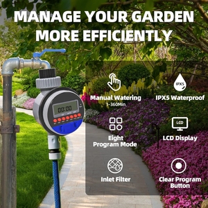 Regen Ling Gartenspiegelregler digitales intelligentes Bewässerungssystem LCD wasserdichter elektronischer Wassertimer - Product Image 4