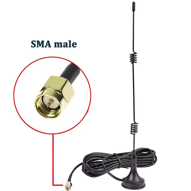Antena WIFI SMA Male konektor basis magnetik kuat 7dBi 2.4G