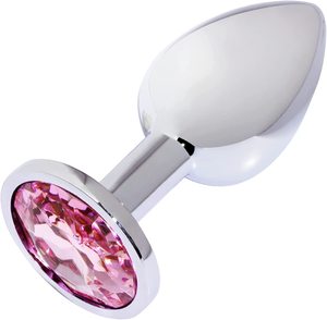 贴心金属肛门塞水晶饰品光滑触摸女性屁股塞肛门珠肛门扩张器男性男女肛门玩具 %
