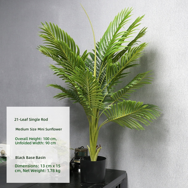 Mini tournesol artificiel de taille moyenne - 100 cm