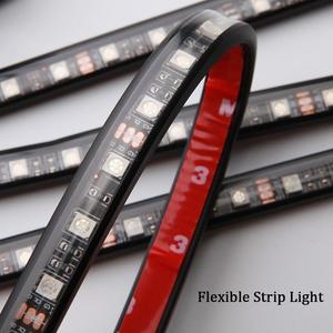 Araba LED şerit işık araba çok renkli araba iç aydınlatma altında aydınlatma kiti çok modlu değişim ve kablosuz uzaktan kumanda kontrol - Product Image 4