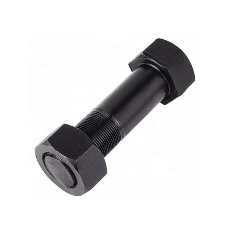 High Strength Grade 10.9 Steel Black Hex Head Excavator Plow Bolt And Nut For Cutting Edge