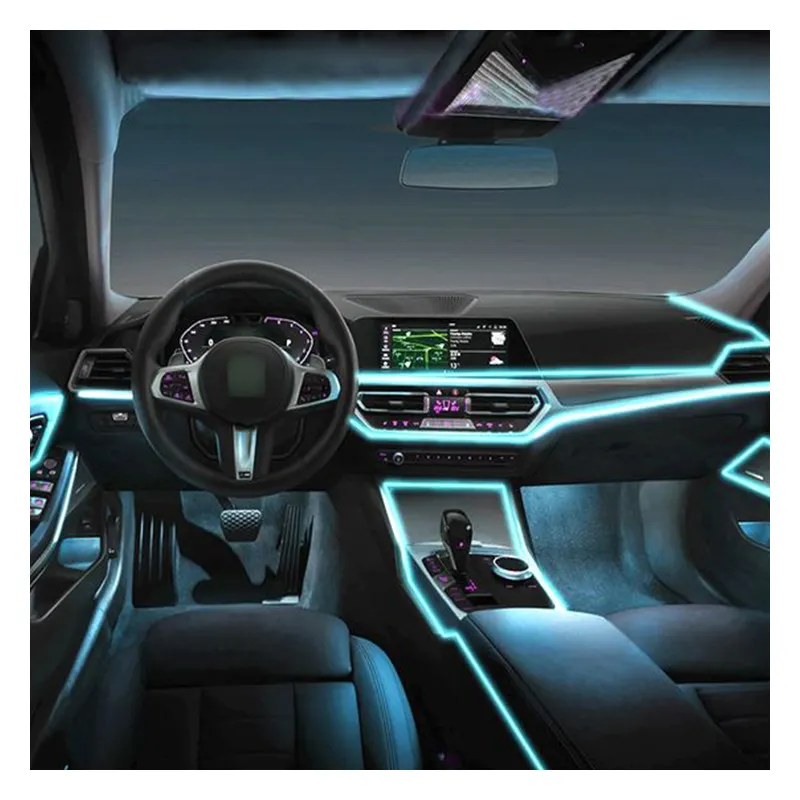 14 em 1 Universal 12V Symphony Carro Ambiente Interior Lâmpada Luz Strip RGB Led Car Atmosfera Luzes