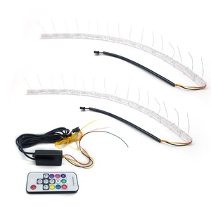 TAOCHIS araba farlar yüksek kaliteli güçlendirme gündüz çalışan ışık 6.5w uzaktan kumanda WRGB renkler DRL otomotiv evrensel - Product Image 1
