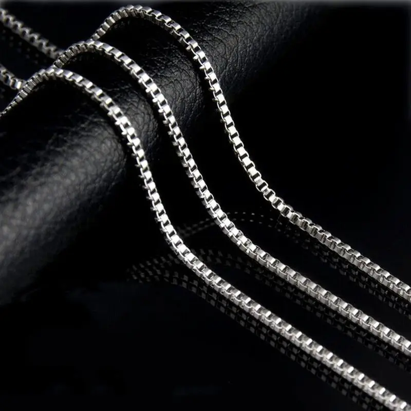 Uomini economici 0.65mm 0.8mm 1mm 1.2mm 1.5mm 2mm catene in argento Sterling italia 925 rotolo a catena per la creazione di gioielli