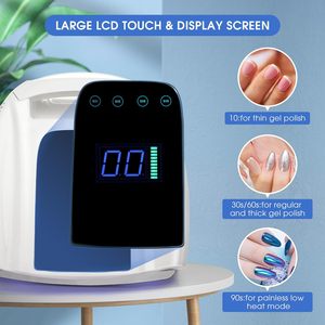 Luz UV recargable para uñas de gel con base de metal, sensor automático y secador de uñas con 4 Ajustes de temporizador - Product Image 2
