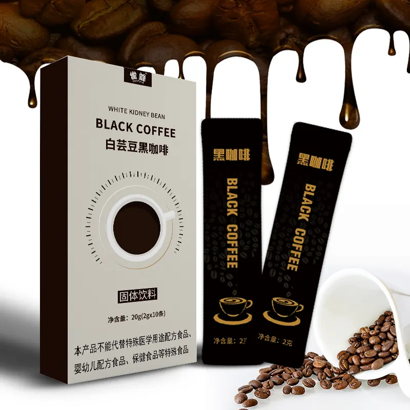 Fonte fabbrica Private label personalizzato organico caffè istantaneo bianco fagiolo nero caffè all'ingrosso