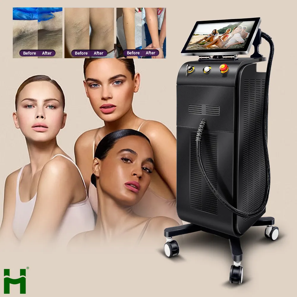 Remote Control System CE TUV Approval High power Ice Titanium Triple Wavelength 808 Diode Laser Hair Removal Machine Laser Diode
