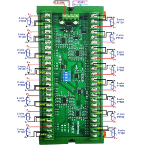 PTA8E16 DC12V/24V 16CH Entrada analógica RS485 PT100 RTD Sensor de temperatura Colector Modbus RTU Adquisición de alta temperatura - Product Image 3