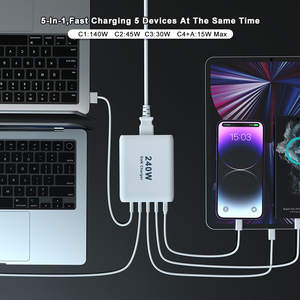 ชาร์จ USB Type C เครื่องชาร์จแล็ปท็อปดั้งเดิมที่รวดเร็วอัจฉริยะ 240w GaN เครื่องชาร์จเดสก์ท็อปสําหรับ iPhone Apple Samsung - Product Image 4
