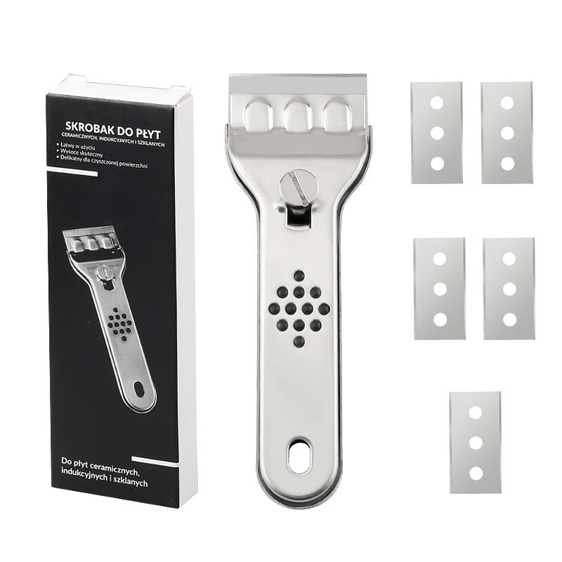 Pelle de nettoyage en boîte couleur acier 5 lames-acier inoxydable