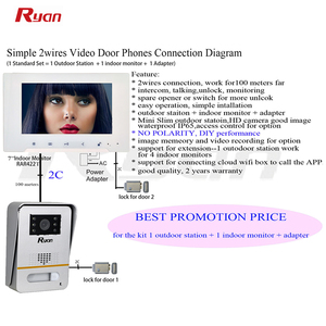 Sistema de intercomunicador para el hogar con pantalla táctil de 7 pulgadas, cámara de timbre AHD 1080P, vídeo bidireccional, venta al por mayor de fábrica - Product Image 3