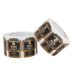 定制印刷豪华质地私人包装酒标防水压花红酒酒瓶标签 - Product Image 4