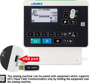 จักรเย็บผ้าแบรนด์ jukis มือสองจากญี่ปุ่น LK-1900BN (มาตรฐาน) ควบคุมด้วยคอมพิวเตอร์ระบบตัดเย็บความเร็วสูง