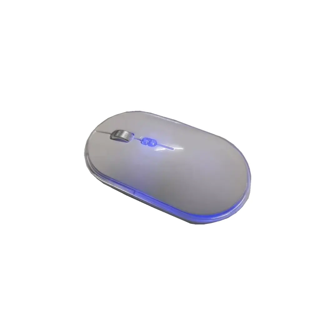 SL simpatico Mouse con retroilluminazione a LED e rulli metallici ricarica Dual-mode (dente blu, 2.4G) compatibile con Win WISTA
