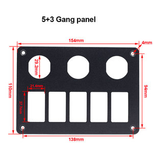 แผงควบคุม3/4/5/6 Gang ABS กันน้ำ12V-24V RV คาราวานทะเลสีแดงสวิตช์โยก - Product Image 5