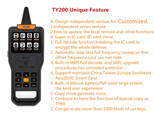 TY200 Multi Function Super Locksmith Tools Data Collector <strong>Remote</strong> Maker Tool Key <strong>Programming</strong> Machine for Car Key Gate <strong>Remote</strong> - Product Image 6