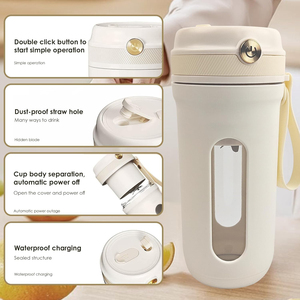 Taşınabilir kablosuz sıkacağı Blender buz karıştırıcılar tip-c şarj edilebilir 10 bıçakları Mini sıkacakları Milkshake suyu üreticisi makinesi - Product Image 2